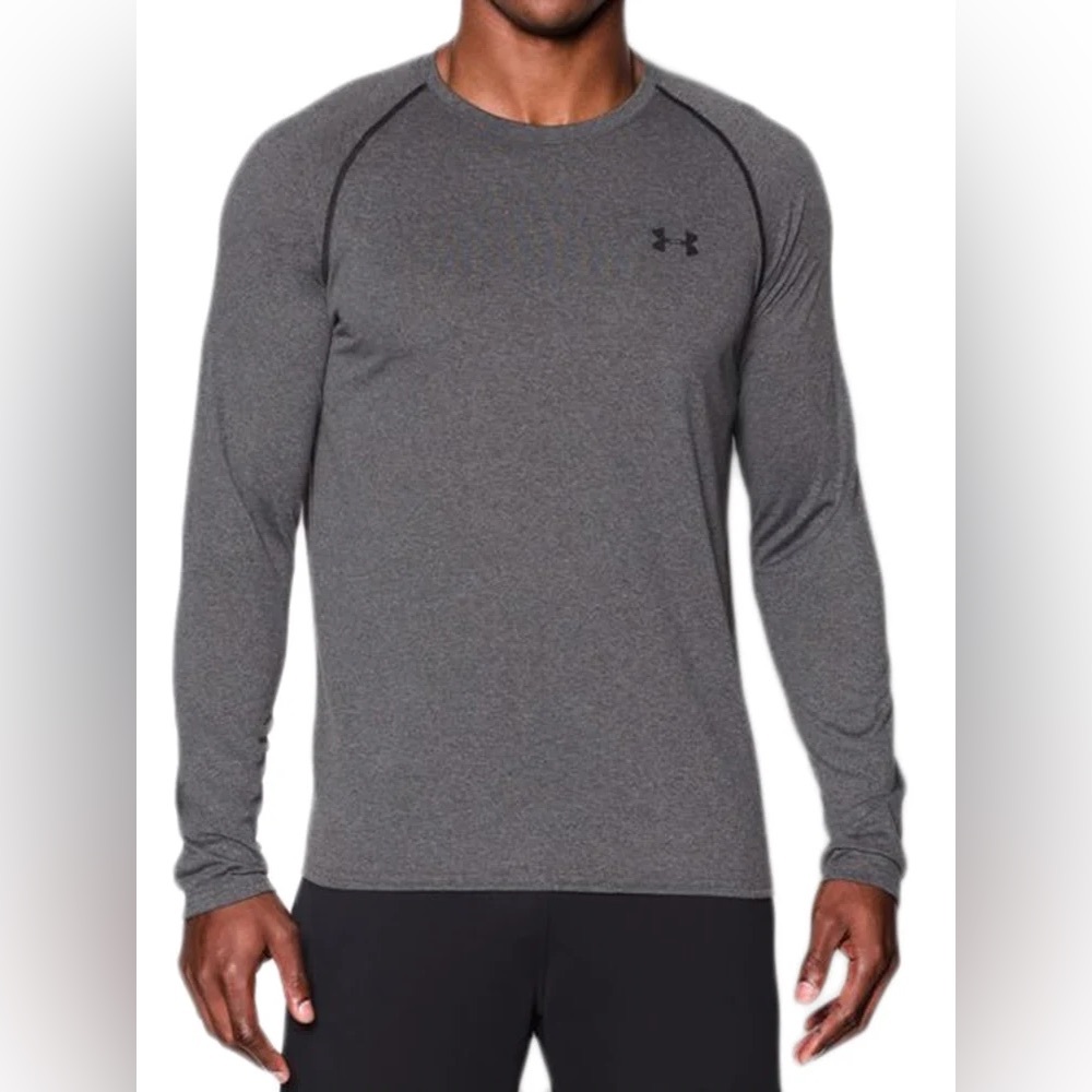 Under Armour Loose Fit Heat Gear Men's Charcoal Long Sleeve Tee